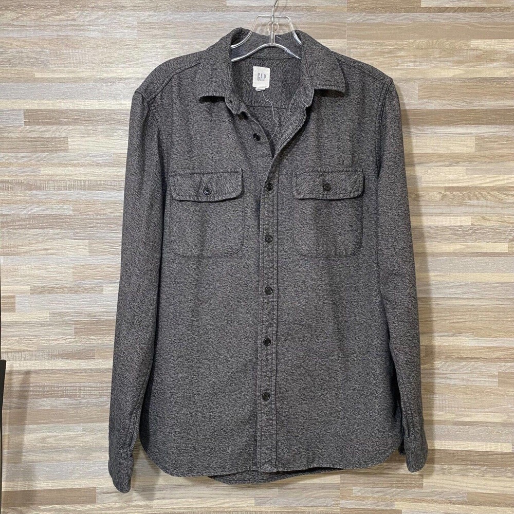 Gap Men's Small Heavyweight Soft Jasper Twill Long Sleeve Button Down Shirt